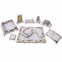 ست رومیزی مدیریتی 10 تیکه قائم کد 910P طرح سنگ روشن هایگلاس