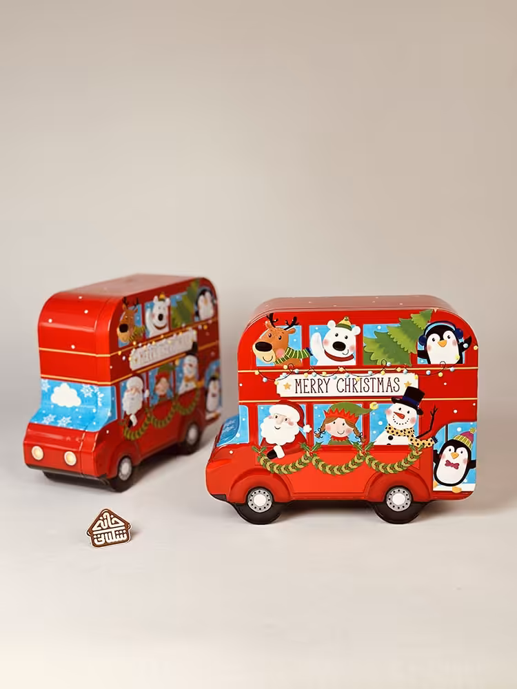 باکس فلزی کریسمسی طرح اتوبوس کد002309