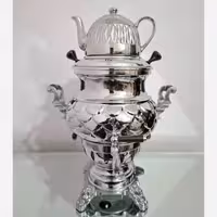 سماور گازی مهدیس سه کاره 6 لیتر بدنه برنجی با قوری بدون تنوره با 1 سال ضمانت (بدنه ترک)با ضمانت قالب جدید