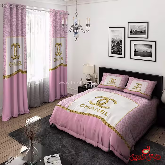 روتختی طرح برند چنل(شنل) صورتی کد 15193