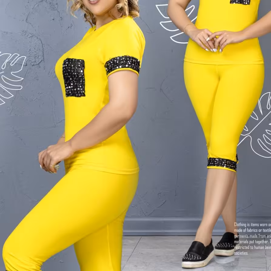 تیشرت و شلوارک لبه لمه