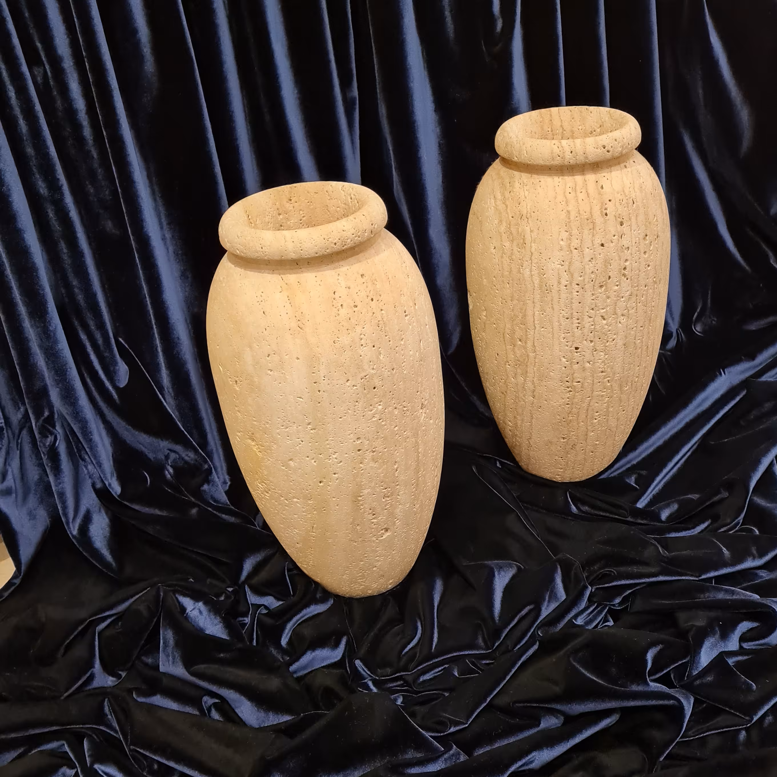 گلدان از جنس سنگ تراورتن 