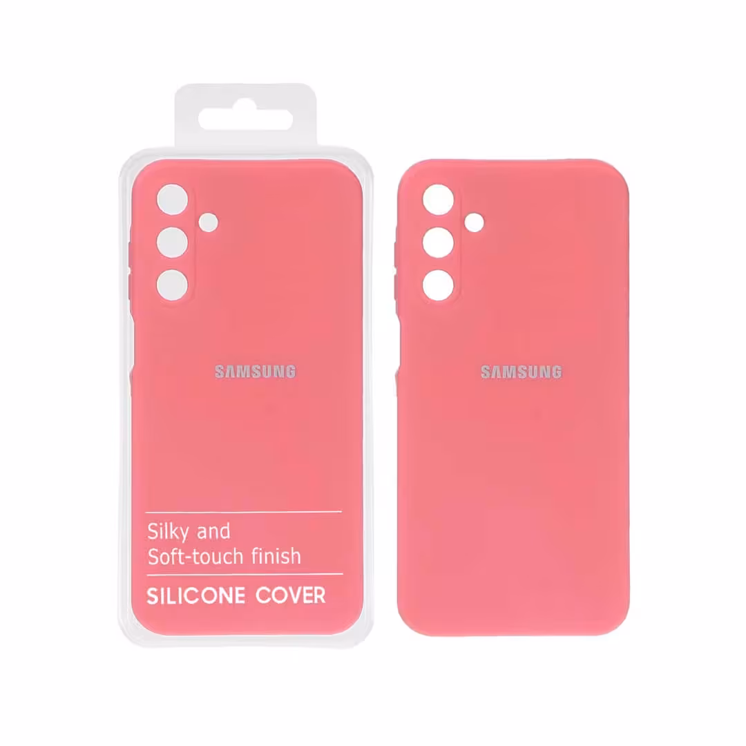 قاب نیو سیلیکون محافظ لنزدار Samsung Galaxy A15 - صورتی