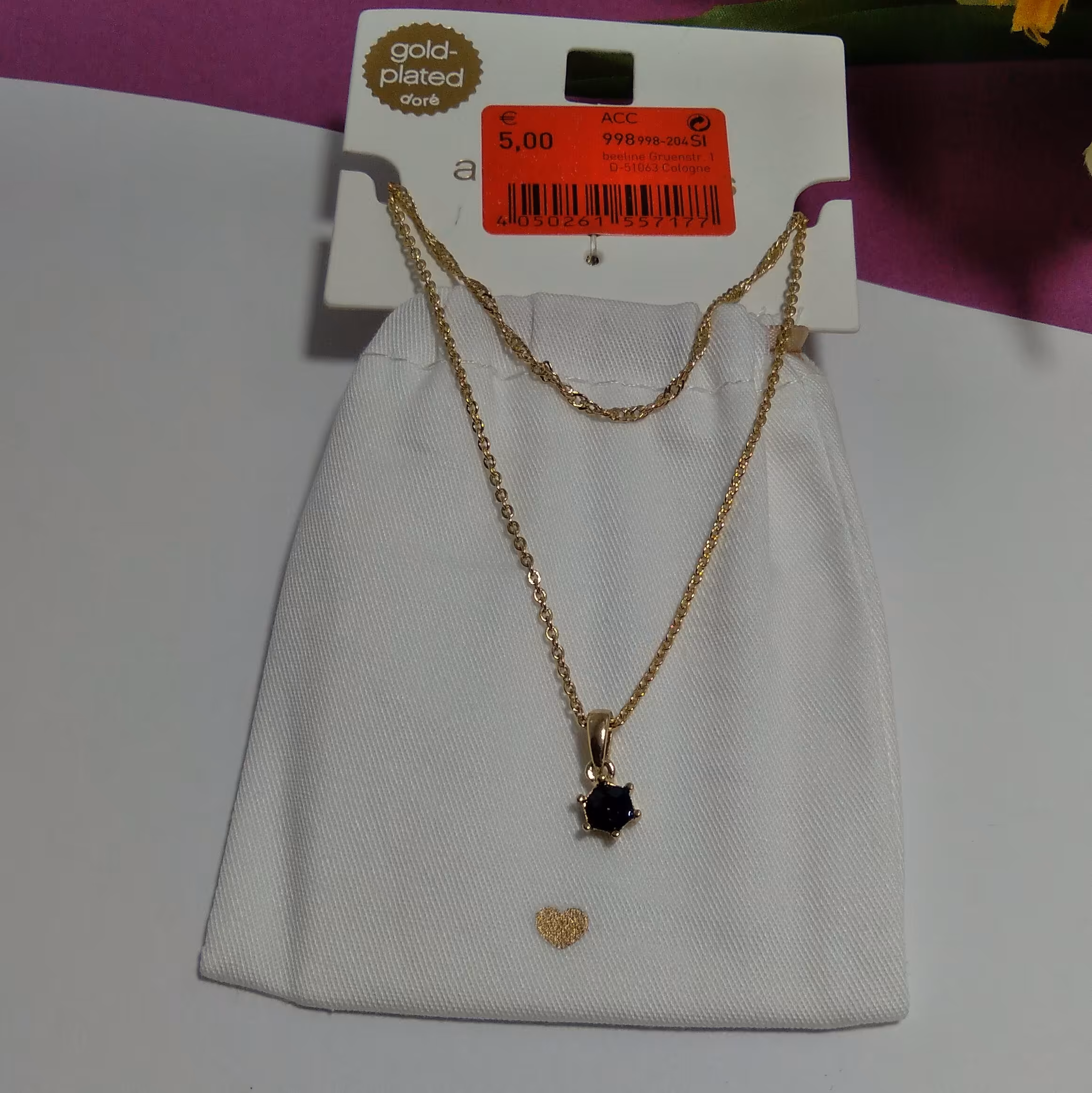 گردنبند آبکاری طلا 