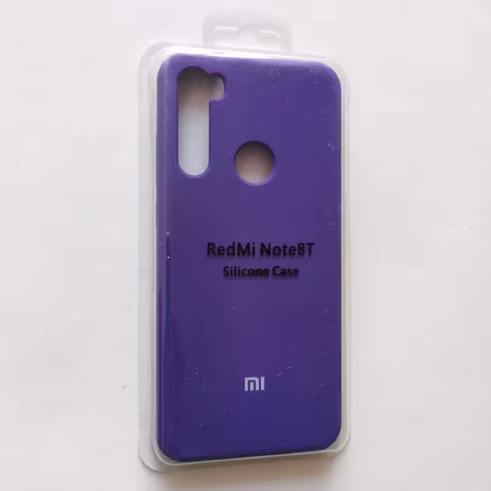 قاب سیلیکونی درجه یک پاک کنی بادمجونی گوشی شیائومی Redmi note 8T