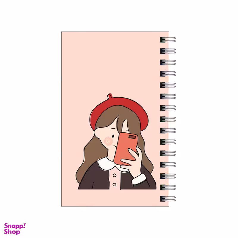 دفترچه یادداشت 60 برگ مدل To Do List طرح سلفی دخترونه با کلاه برت کد 7686316