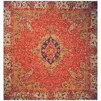 رومیزی ترمه مربع ابریشم  نفیس  کد TRM130  رنگ قرمز  آستر زرشکی