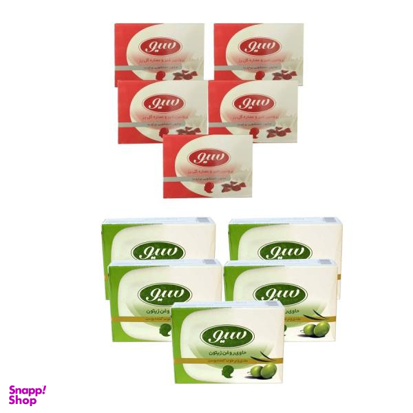 صابون شستشو سیو مدل Olive + Rose وزن 125 گرم بسته 10 عددی