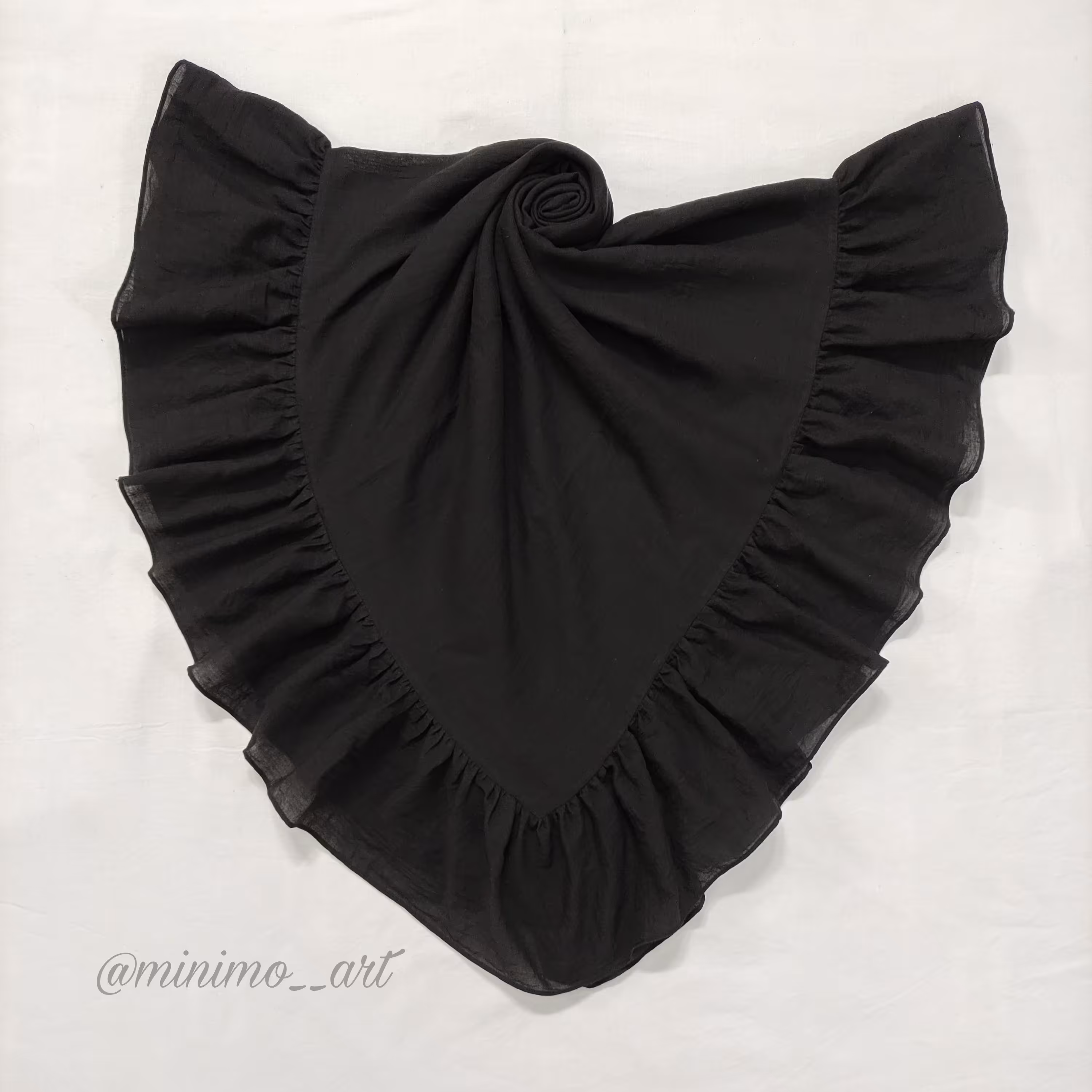 روسری چیندار مشکی 