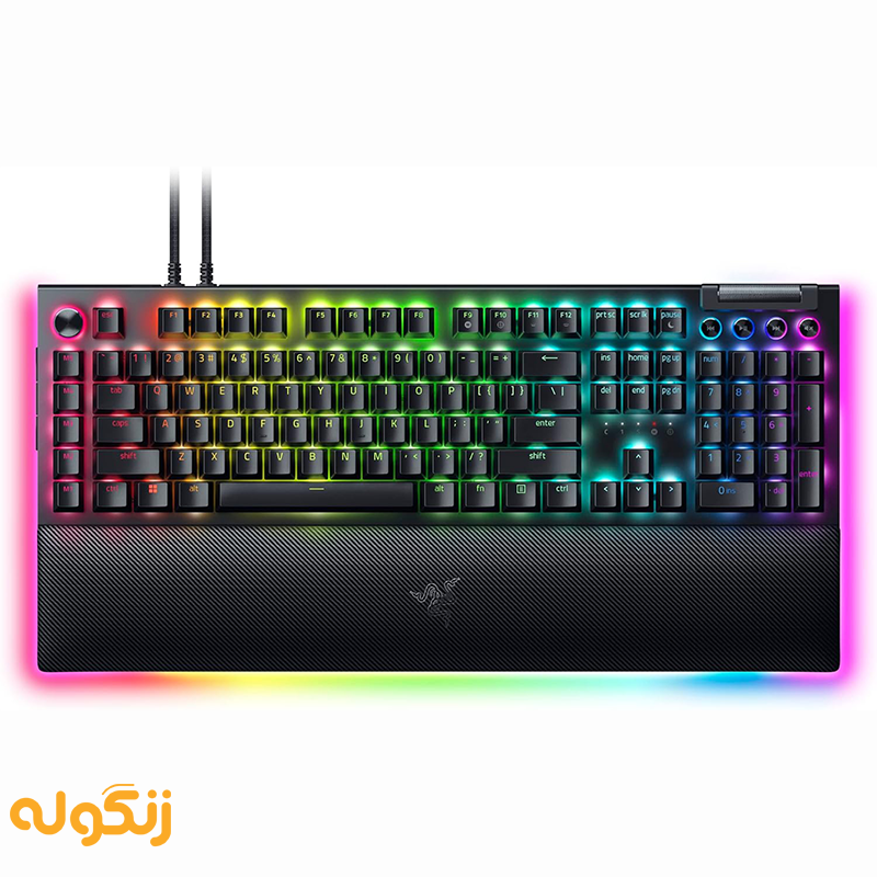 کیبورد گیمینگ Razer Keyboard BlackWidow V4 Pro Yellow Switch US Layout Wireless Mechanical - زنگوله
