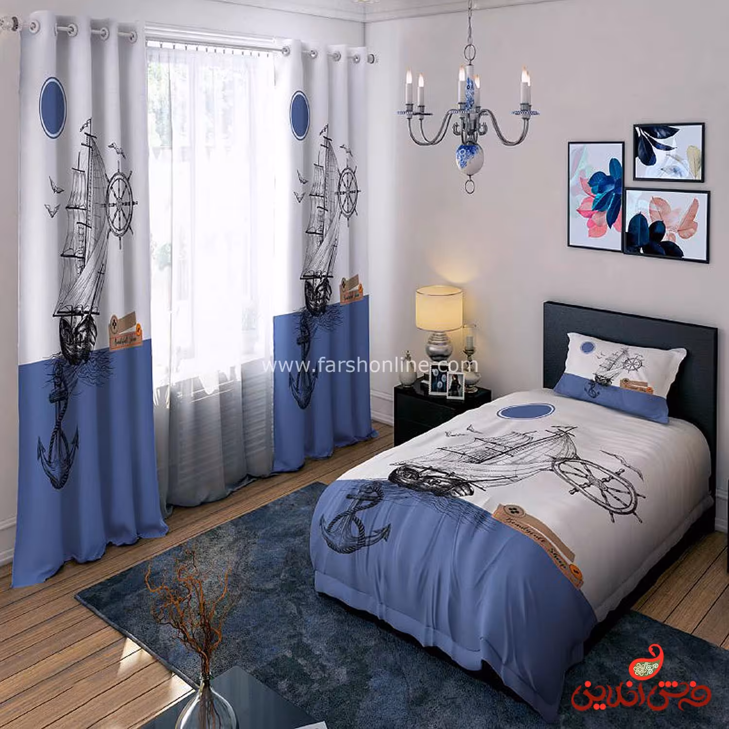 روتختی طرح کشتی در اقیانوس کد 15411