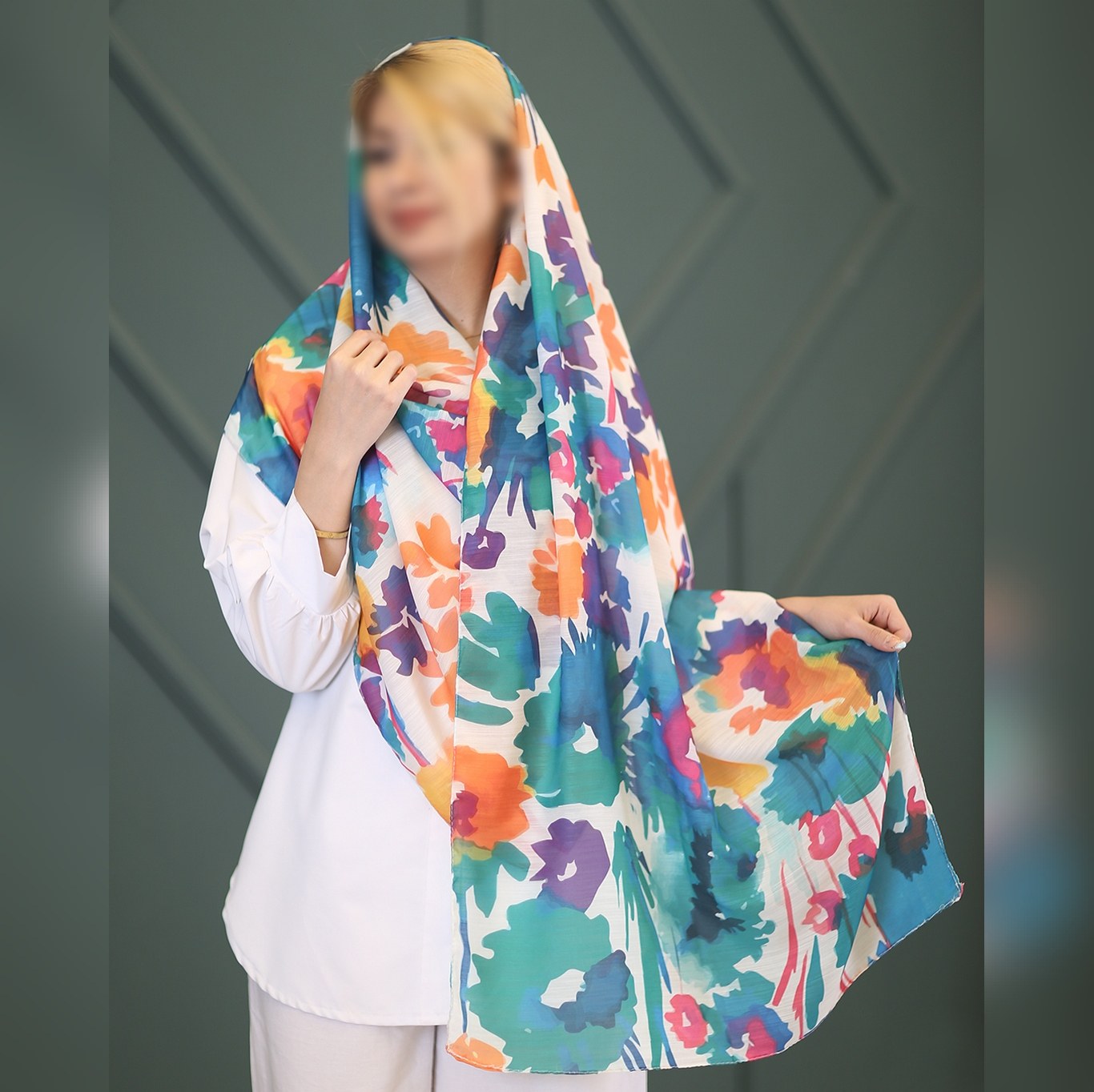 شال نخی شال بهاره شال مزونی شال تابستانه شال رنگی شال طرحدار شال آبرنگی شال خنک