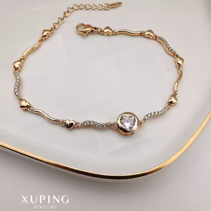 دستبند ظریف تک نگین ژوپینگ