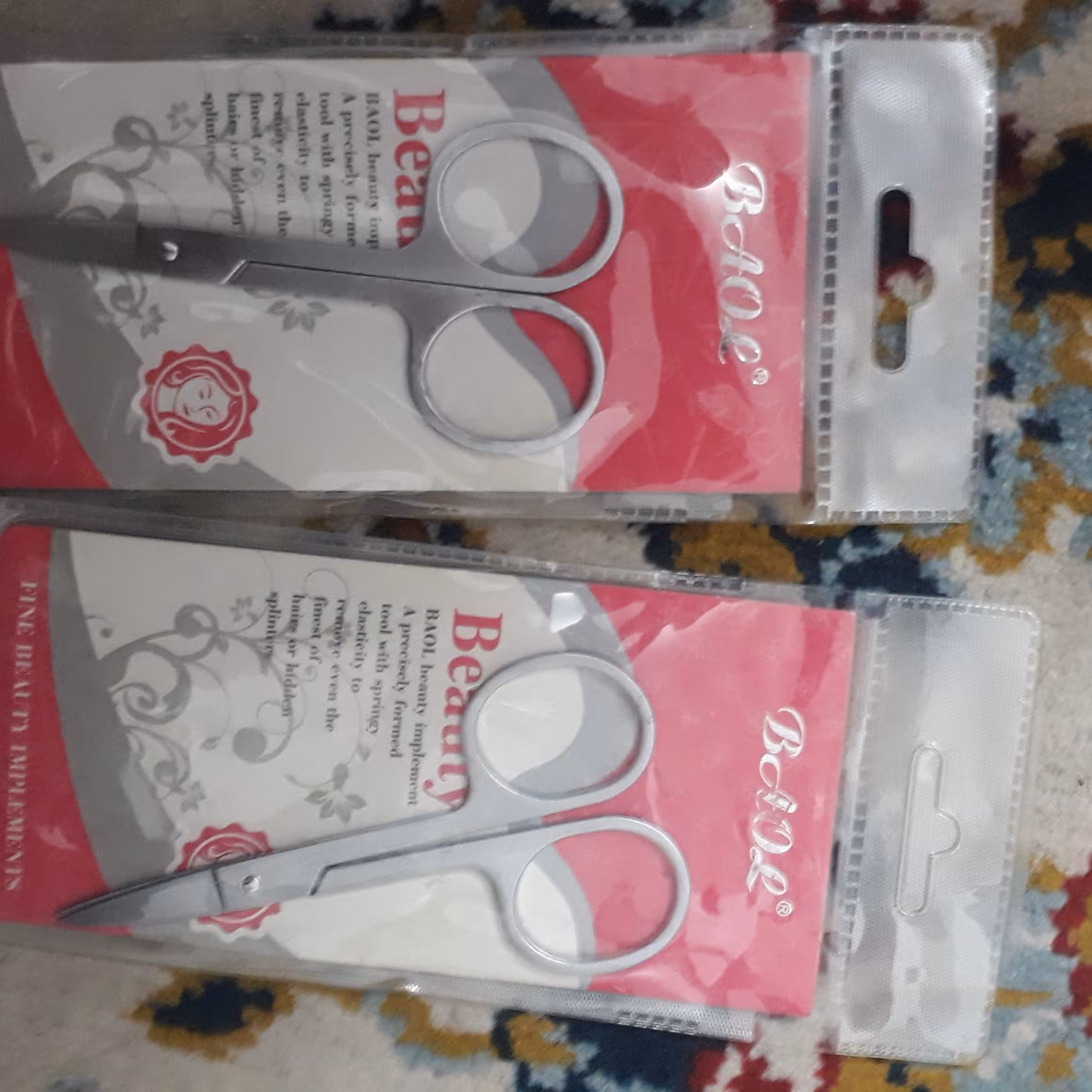 قیچی ابرو دسته فلزی 