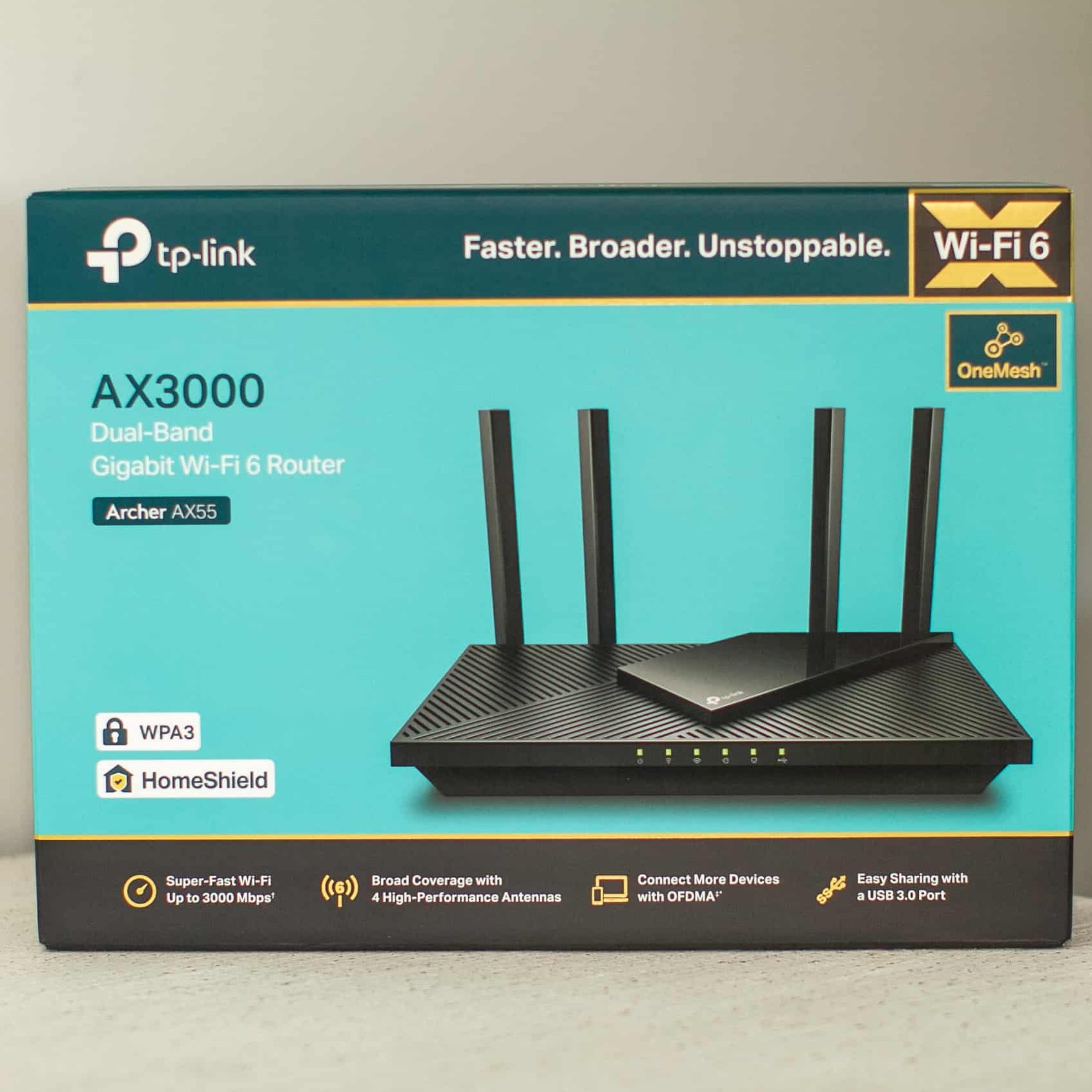 روتر بی سیم تی پی لینک مدل TP-Link WiFi 6 AX3000 Archer AX55
