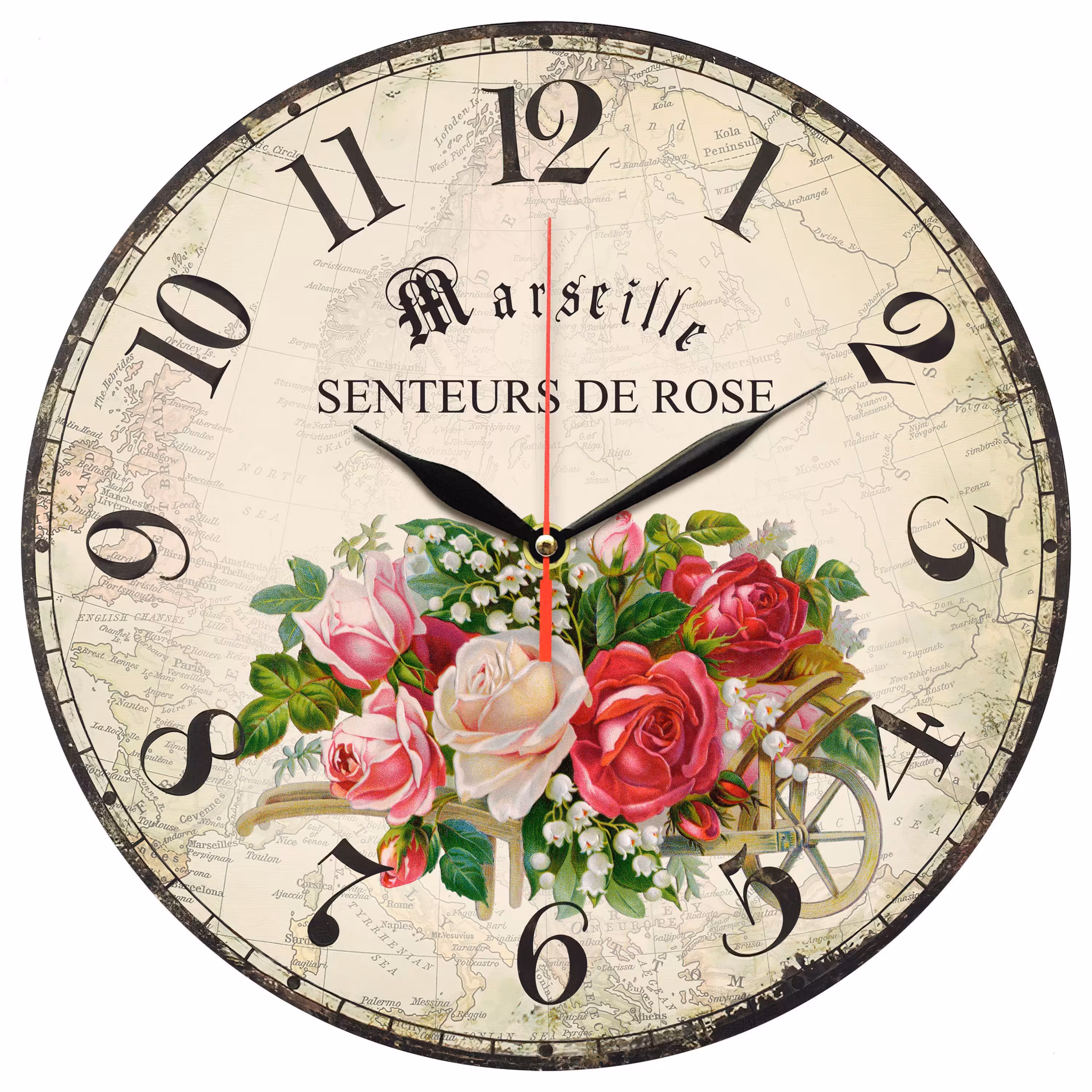 ساعت دیواری مدل 1092 طرح گل