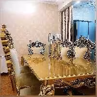 شمعدان سه سایز بلند طلایی لاکچری وارداتی  (عالیجناب )