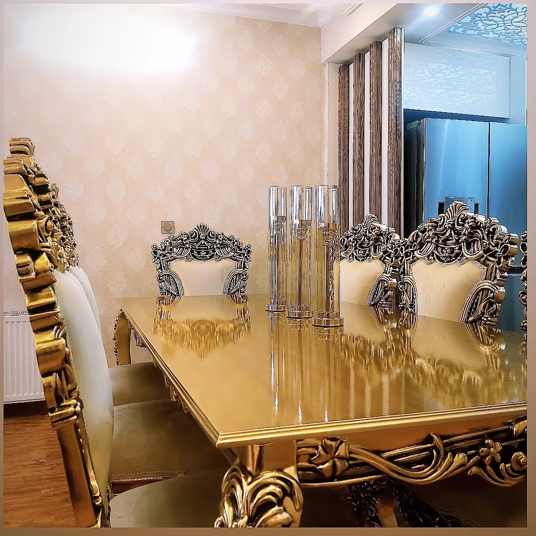 شمعدان سه سایز بلند طلایی لاکچری وارداتی  (عالیجناب )