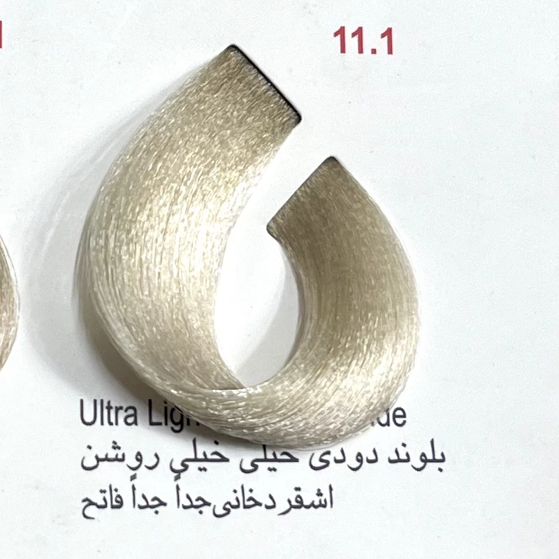رنگ بلوند دودی خیلی خیلی روشن 111 ،رنگ مو کم آمونیاک پیلون و یک عدد اکسیدان | amazonchi
