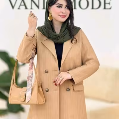 مانتو کتی زنانه کرپ مدل مجلسی