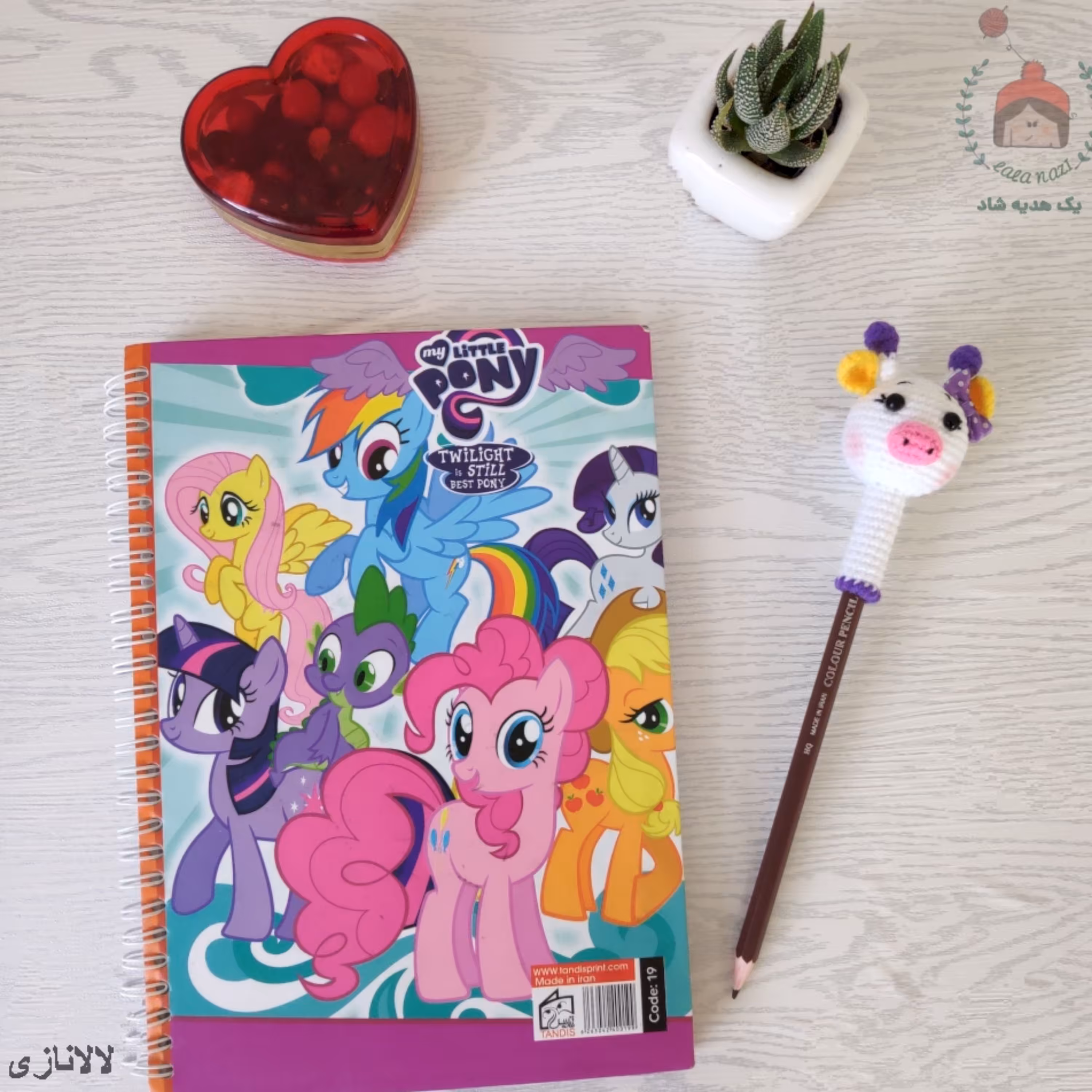 عروسک بافتنی سر مدادی زرافه ( کد 60284 )