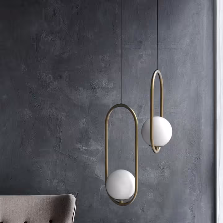 لوستر تک شاخه رنگ طلایی مات