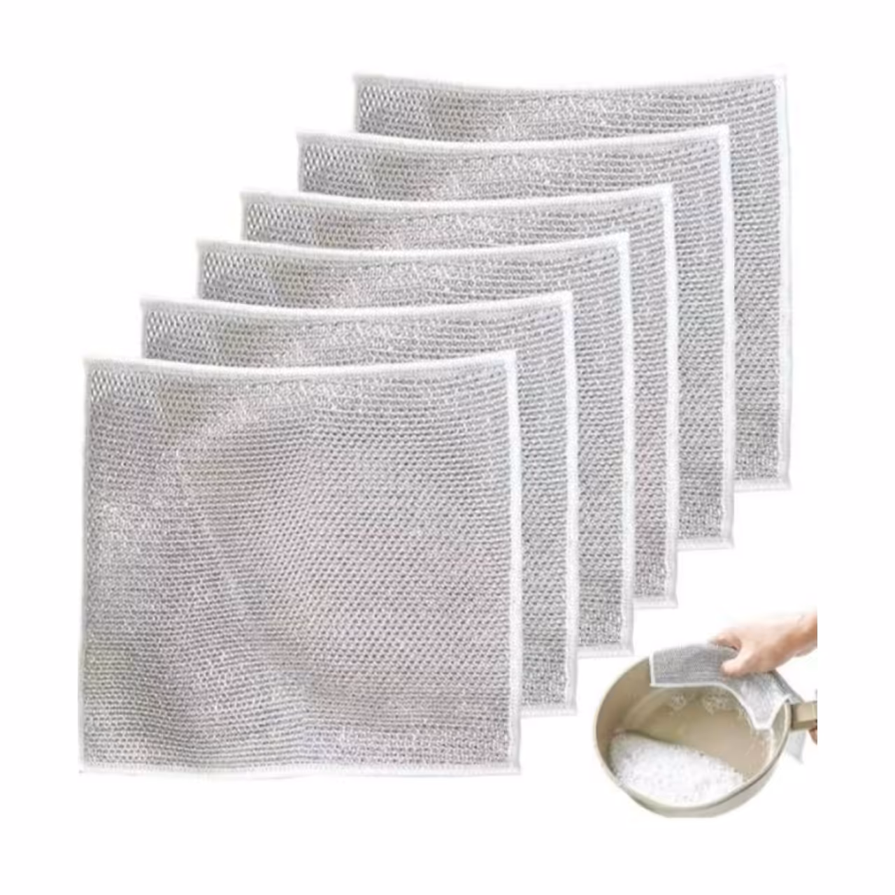 دستمال اسکاج توری دولایه بسته 5 عددی