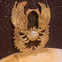 جاکلیدی برنجی(برنز)مدل اژدهای دوطرفه نگین دار کیفیت و پرداخت درجه یک