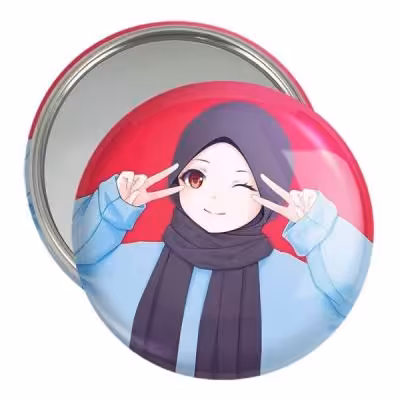 آینه جیبی خندالو مدل دخترانه باحجاب کد 26025