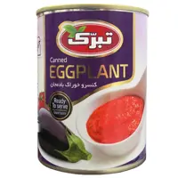 کنسرو خوراک بادمجان تبرک مقدار 350 گرم