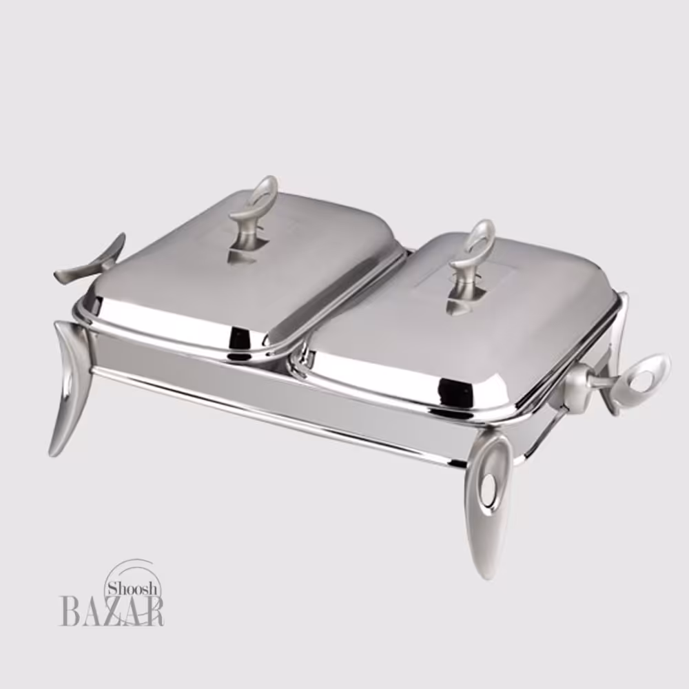 سوفله دو خانه قایقی یونیک نقره ای مدل 3852