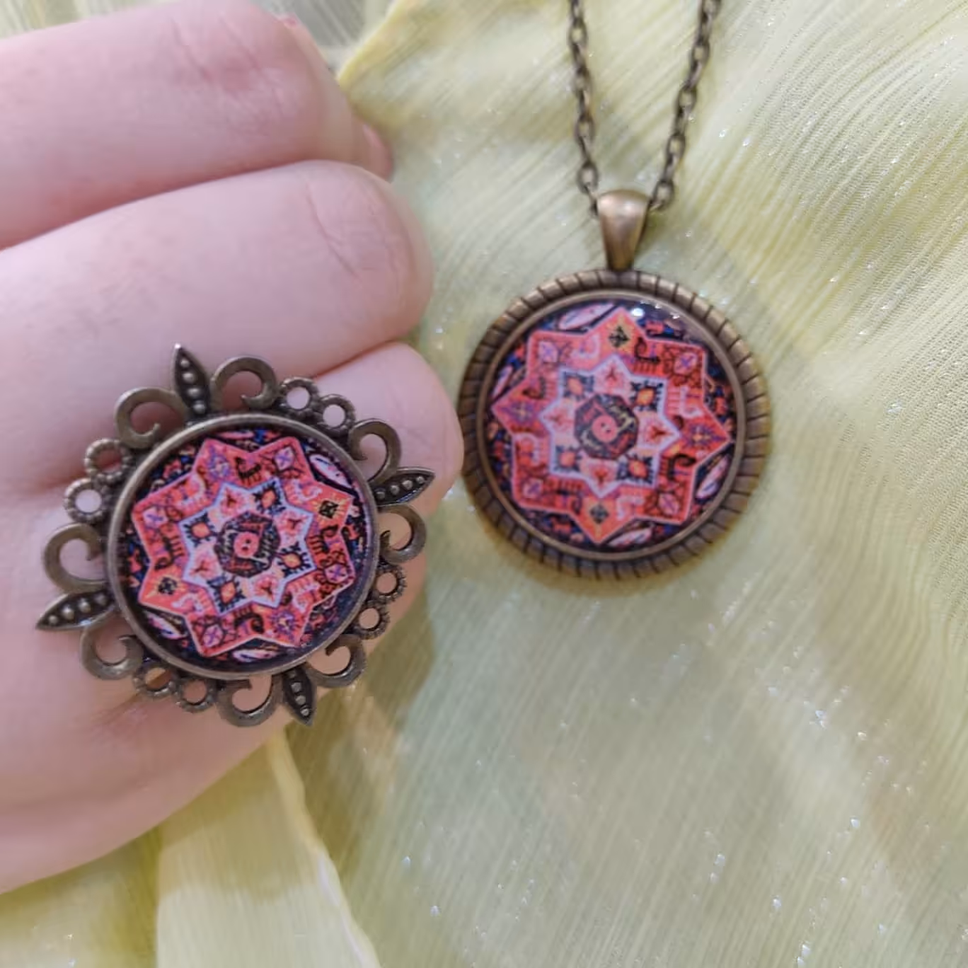 نیم ست برنزی طرح سنتی