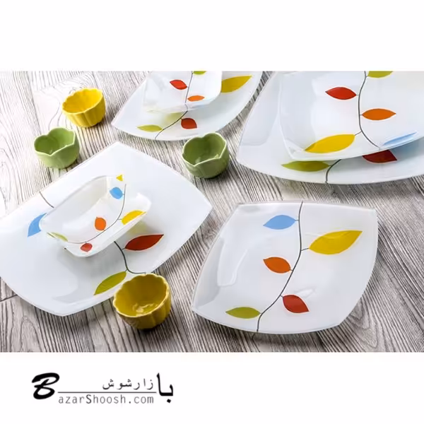 سرویس 6 نفره غذا خوری 25 پارچه بلور آرکوفام طرح رویا 734