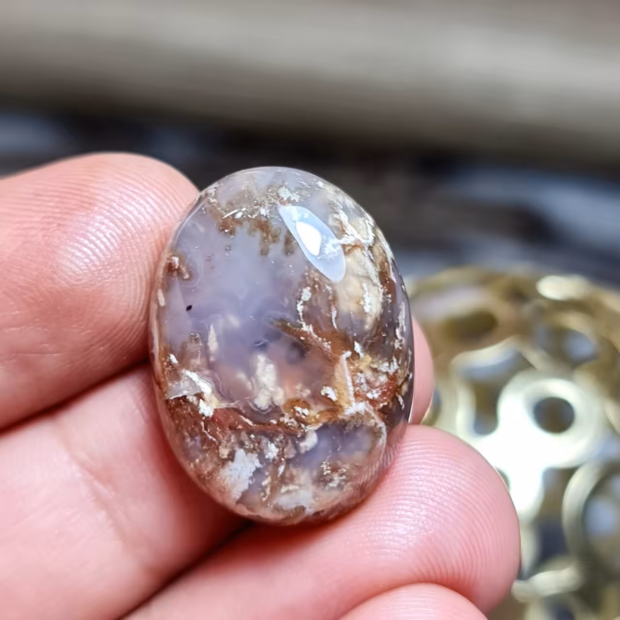  نگین فوق العاده زیبای سنگ صد درصد طبیعی عقیق شجر اصل معدنی 
کد 24582