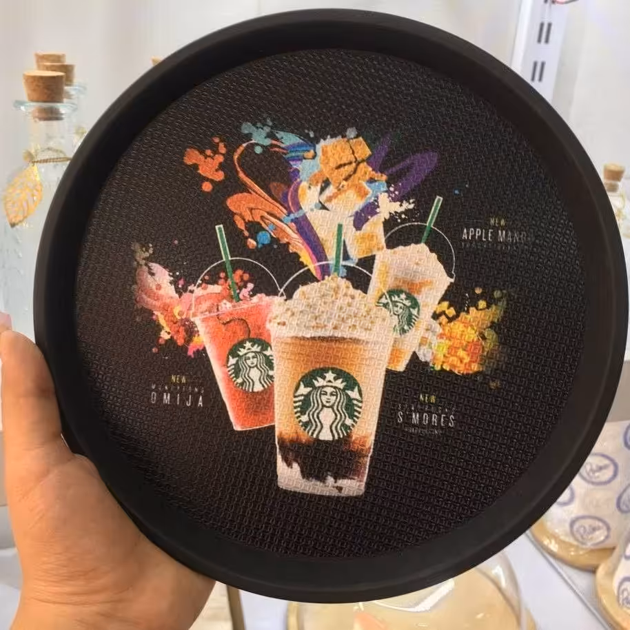 سینی گرد چاپدار رایکا سایز کوچک(قطر 22 سانتی متر)