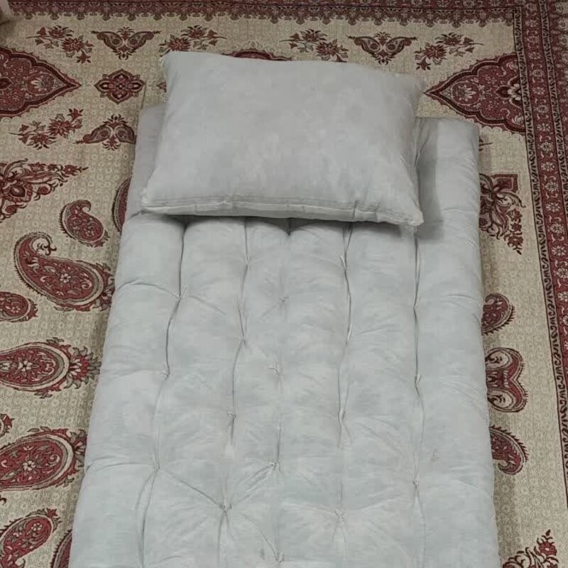 تشک و بالشت پشمی (بدون روکش نخی و کاور)