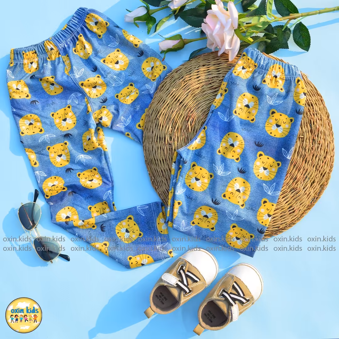 شلوار راحتی بچگانه طرح پلنگ سایز 8 تا 10 سال وارداتی بنگال ارسال رایگان