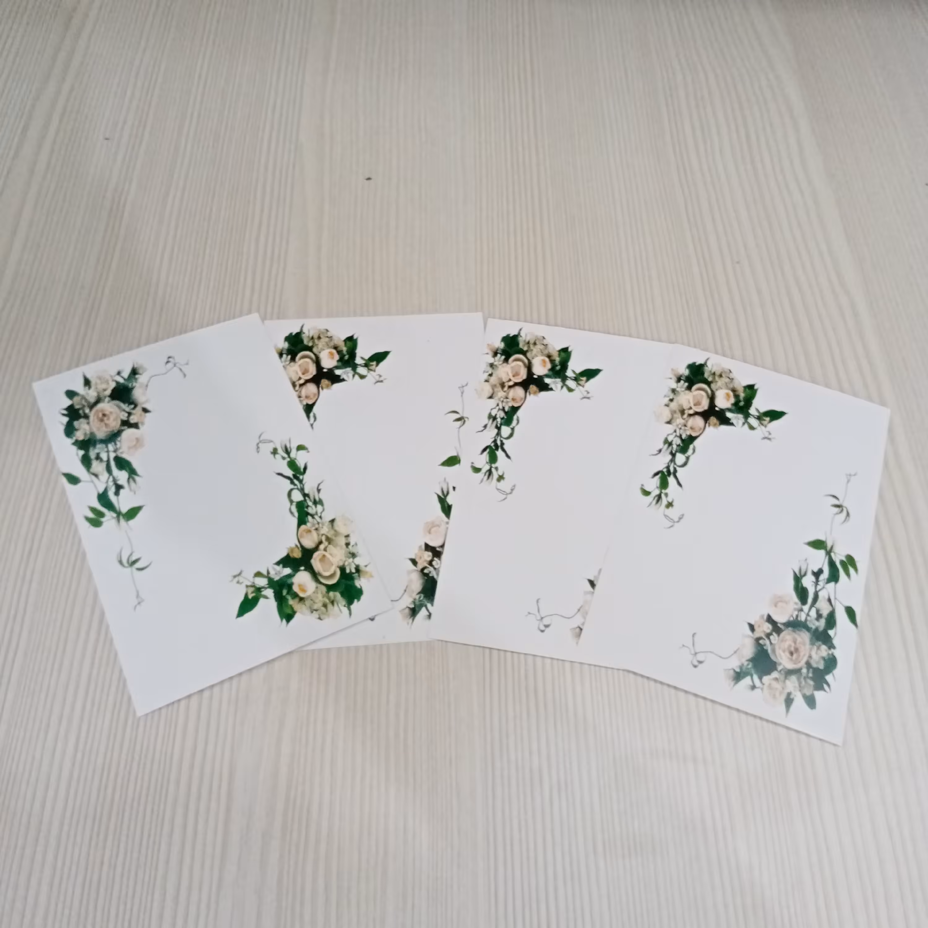 کارت گیفت طرح گل بسته 10 عددی سایز حدود 10در16 سانت