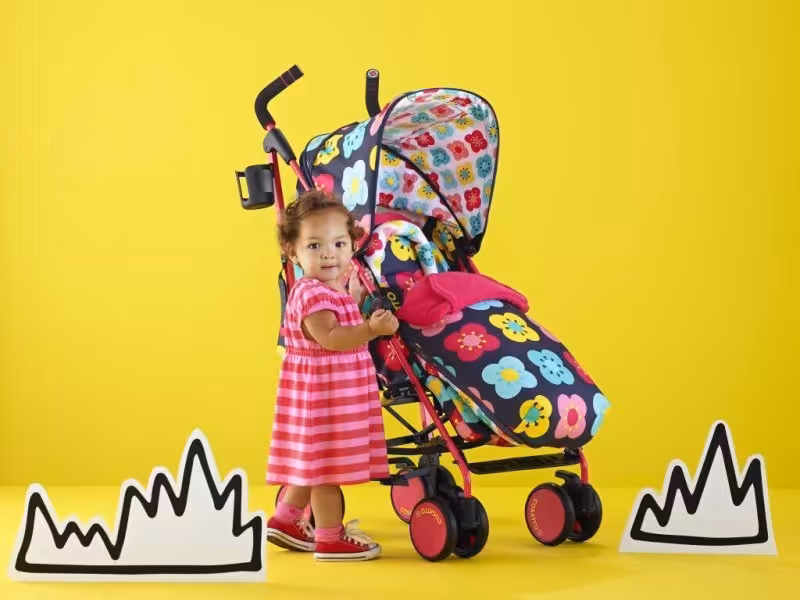 كالسكه تك عصايي گلدار مدلcosatto كد2879