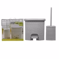 سطل و فرچه 4 گوش بامبو متوسط لیمون