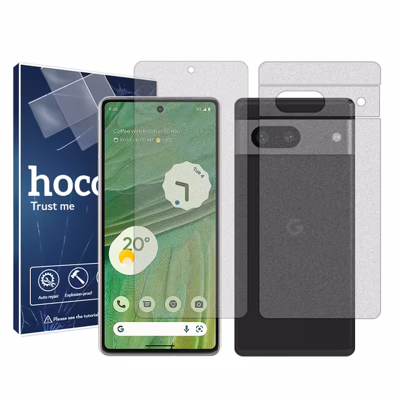 گلس صفحه نمایش و پشت گوشی گوگل Pixel 7 مدل مات برند هوکو کد SS