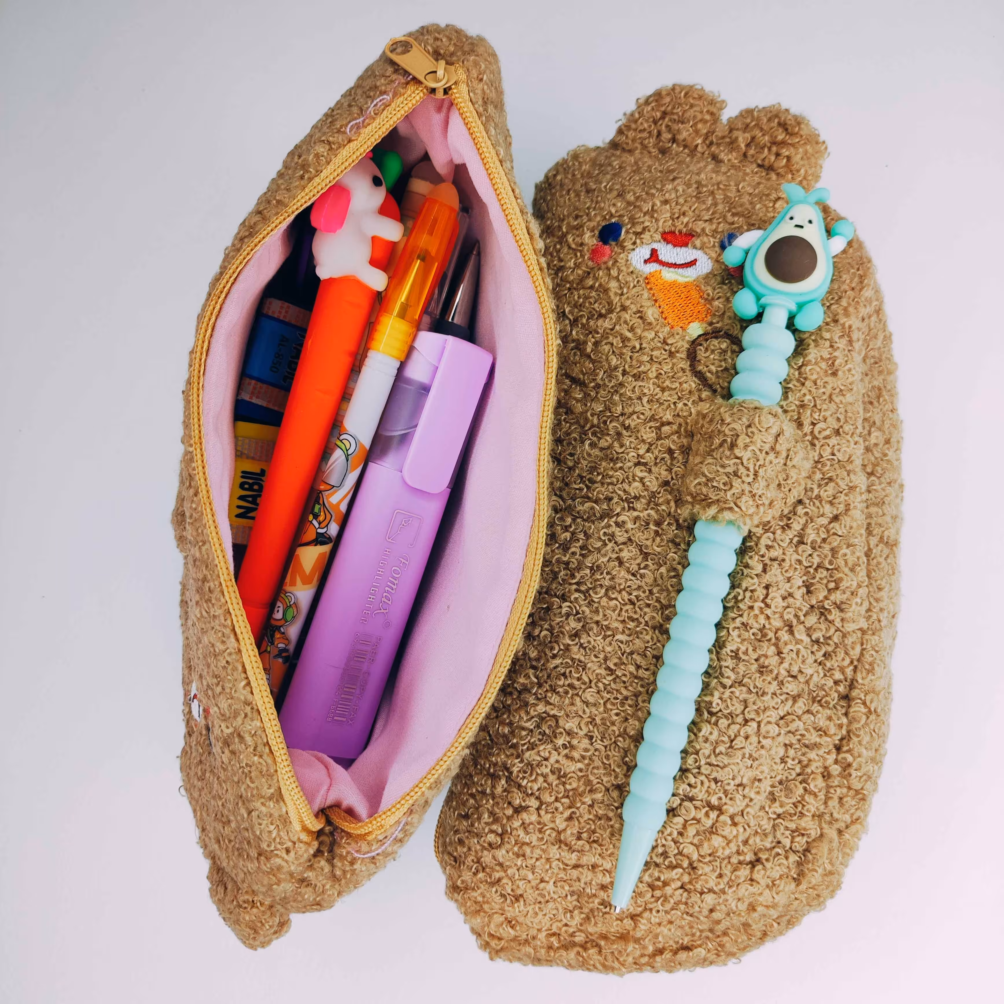 جامدادی تک زیپ فانتزی خرسی