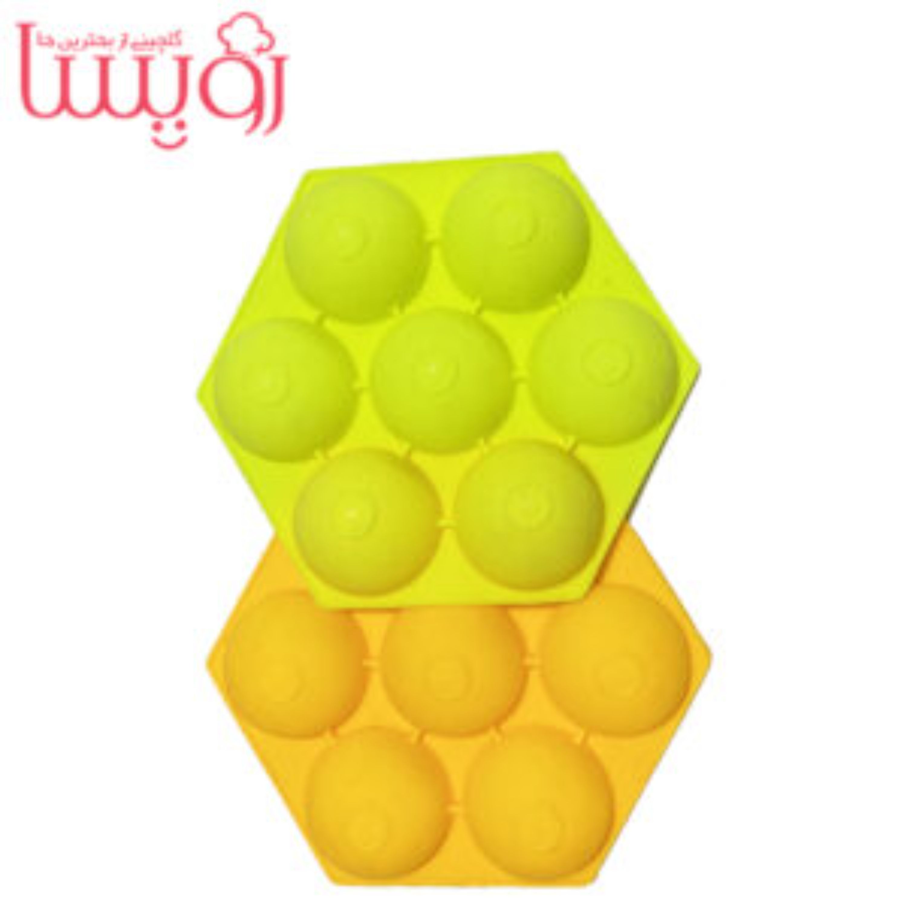 قالب سیلیکونی نیمکره 7 خانه صورتی