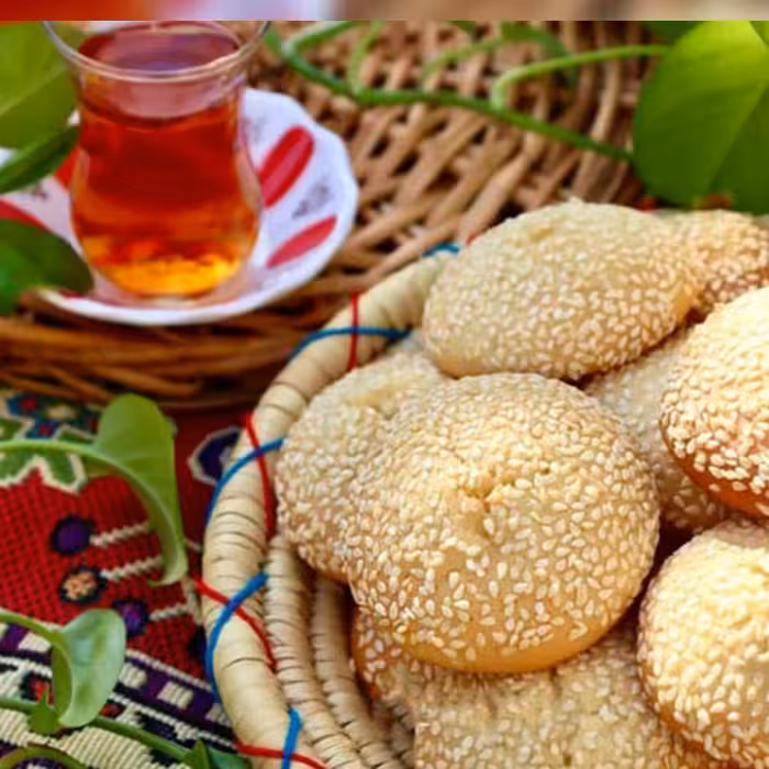 شیرینی کلوچه کنجدی 1 کیلوگرم