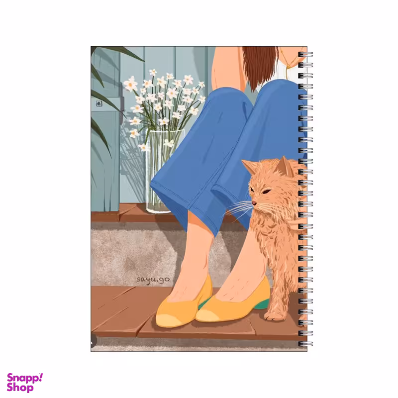 دفتر مشق 50 برگ بامبیلیپ طرح پله خانه و گل گلی کد 8901069