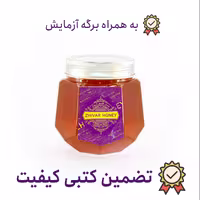 عسل گون گز طبیعی نیم کیلوگرمی ژیوار همراه با برگه آزمایش