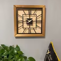 ساعت دیواری چوبی مربع -چوب طبیعی  تولیکا 