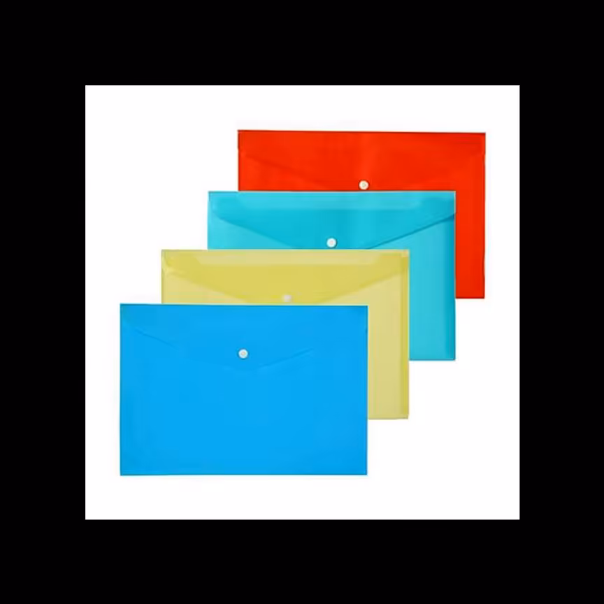 پوشه دکمه دار آ4 کمل بسته  100 تایی