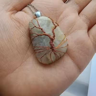 درخت زندگی سنگ کوارتز معدنی کد عسل158