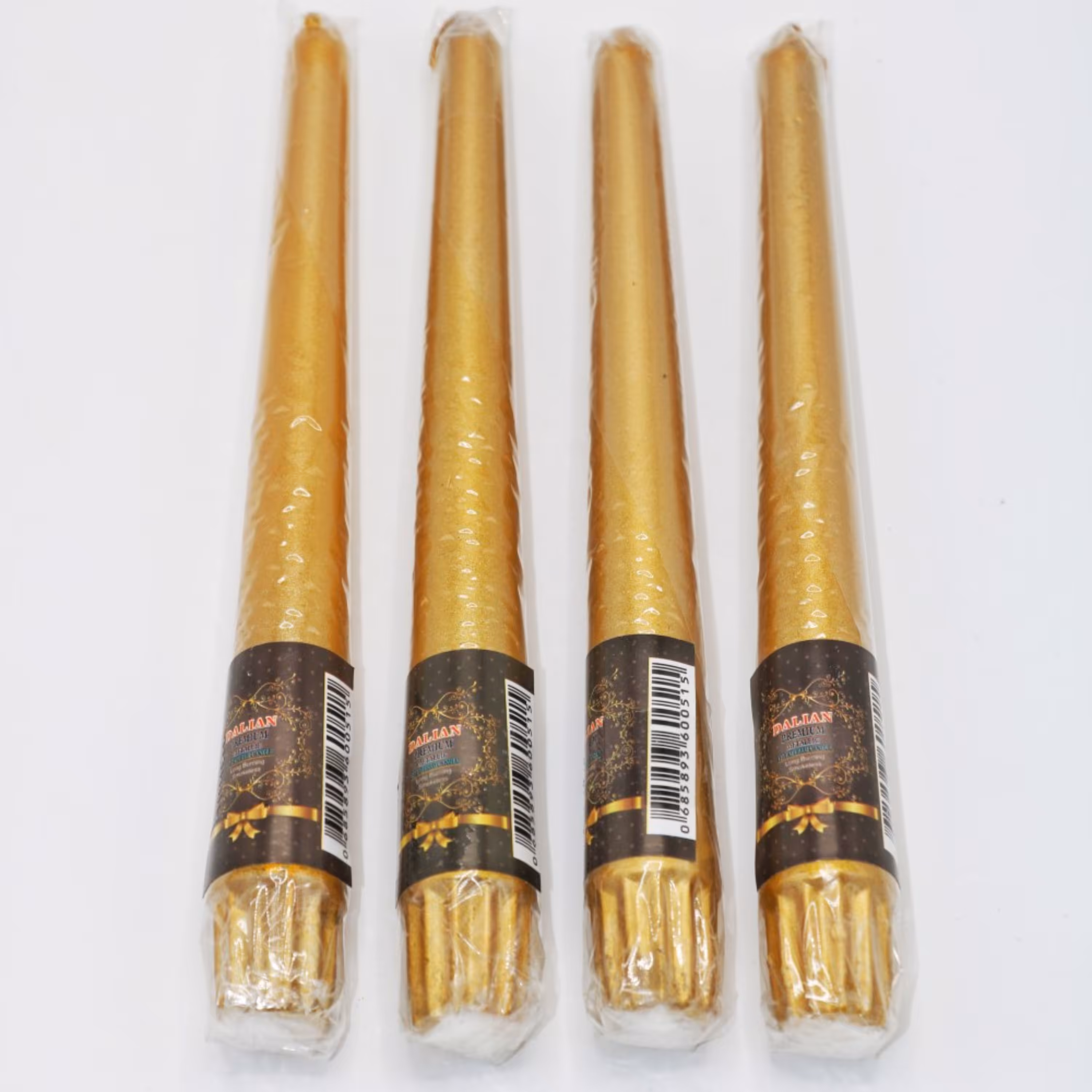 شمع قلمی 20 سانتی طلایی تکی